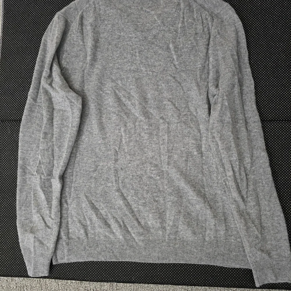 Nordstrom Mens Shop 100% Cashmere Sweater Gray V Neck‎ Pullover Large